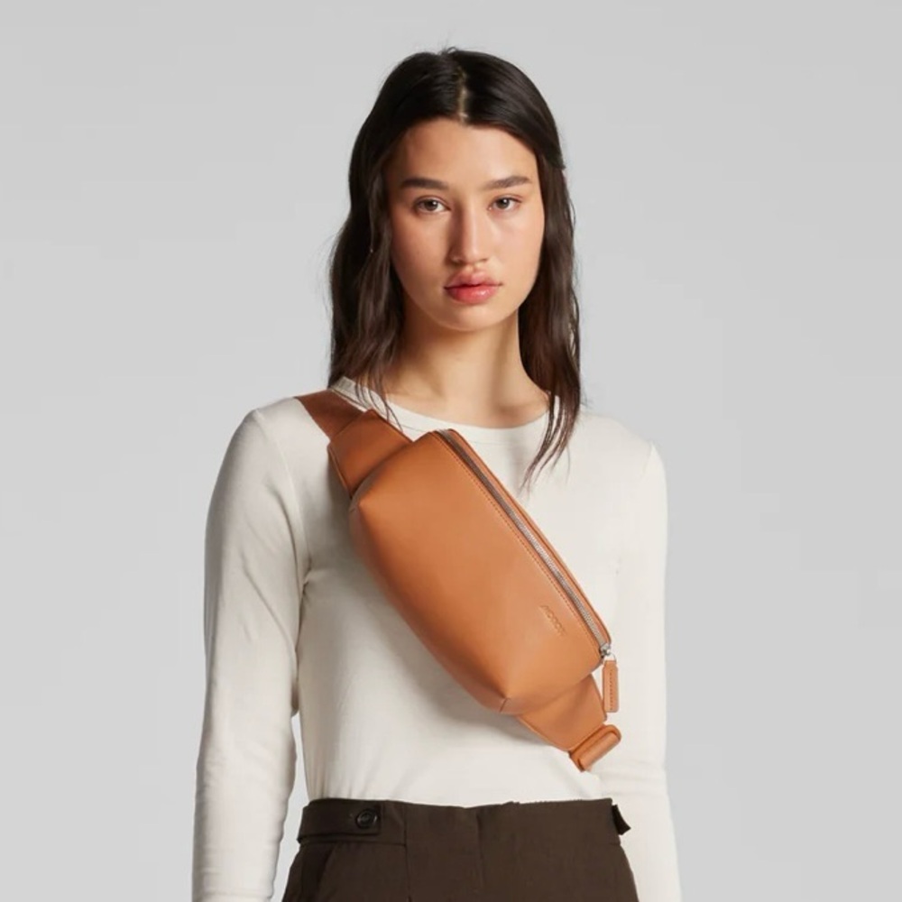 NEW Monos Metro Sling Crossbody Bag Saddle Tan